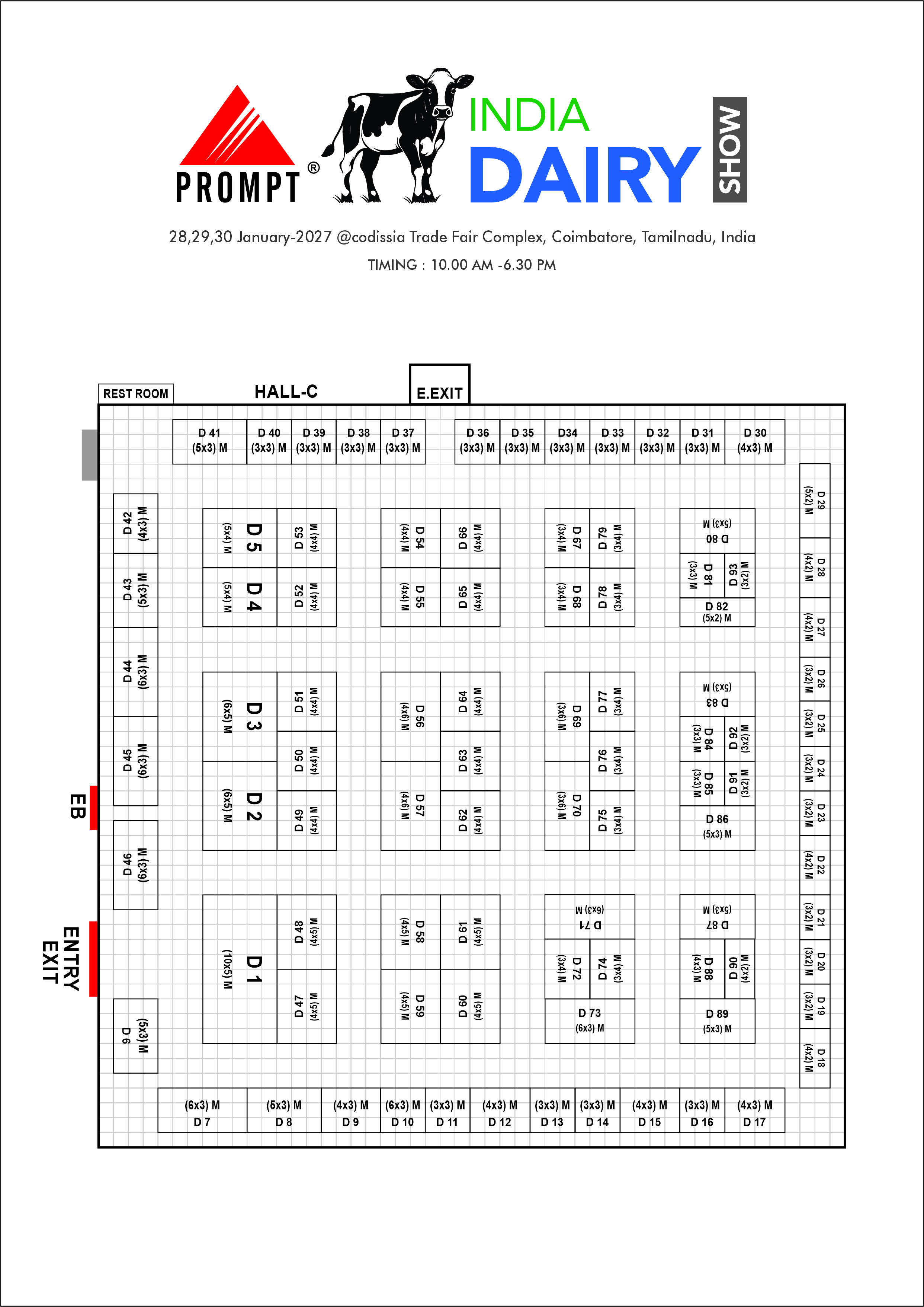 India Dairy Show 2027 Exhibition Floor Plan
